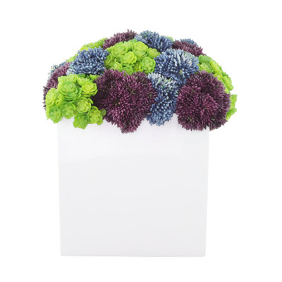 Polysilk Sedum arrangement en pot