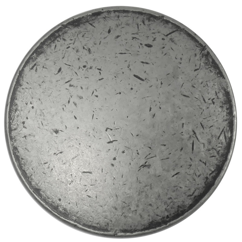 Distressed Pewter Round Metal Cabinet Knob with Mounting Hardware