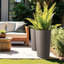 Jardinières modernes en polypropylène durable pour jardin, porche, patio