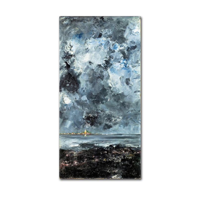 « the town », reproduction sur toile tendue, H 19 po x l 10 po