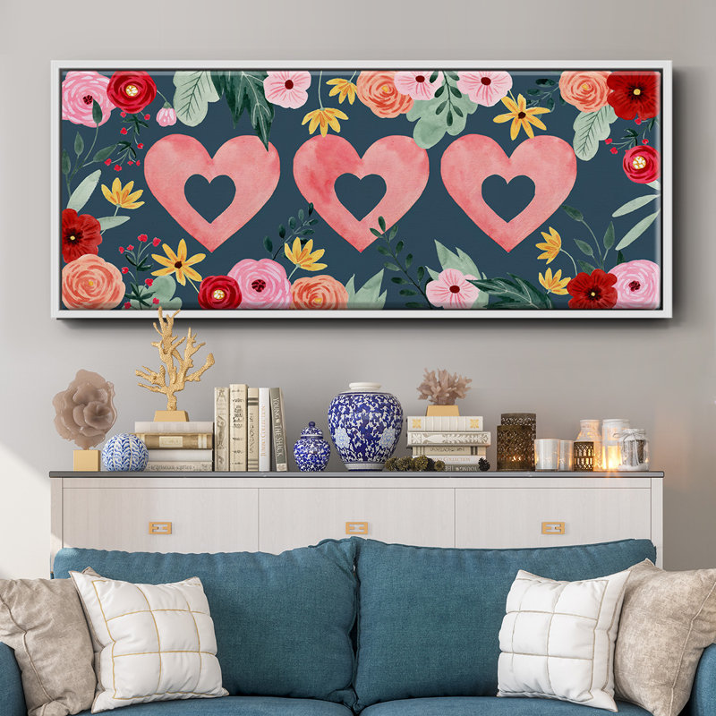 Collection Sweet Hearts - toile encadrée, H 20 po x l 50 po
