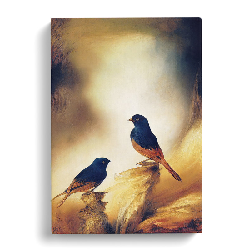 XC1022-4783X Two Birds - Wrapped Canvas Print, 60cm H x 40cm W x 3cm D