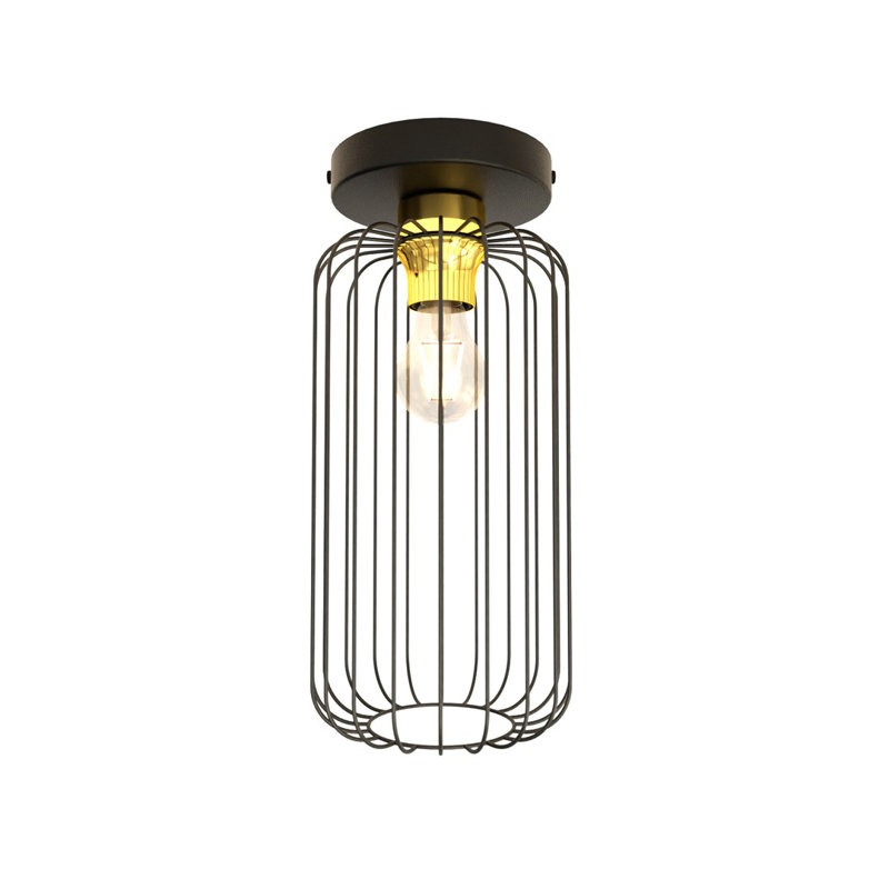 Aideth Flush Mount, Matte Black/Gold