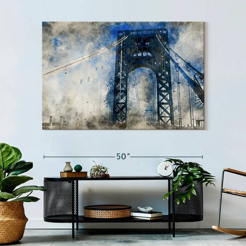 Lilie Abstract Bridge, 34" H x 51" W