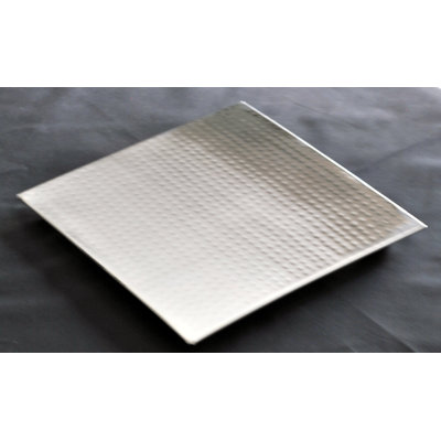 Ensemble de 2 carrés carrés martelés brillants