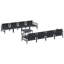  Garden Sofa Set With Cushion 9 Pcs Anthracite Steel & Fabric