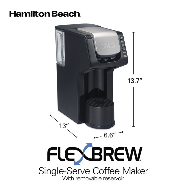 Hamilton Beach 2 Flex brew Black Single-Serve Coffee Maker in the Single-Serve  Coffee Makers department at