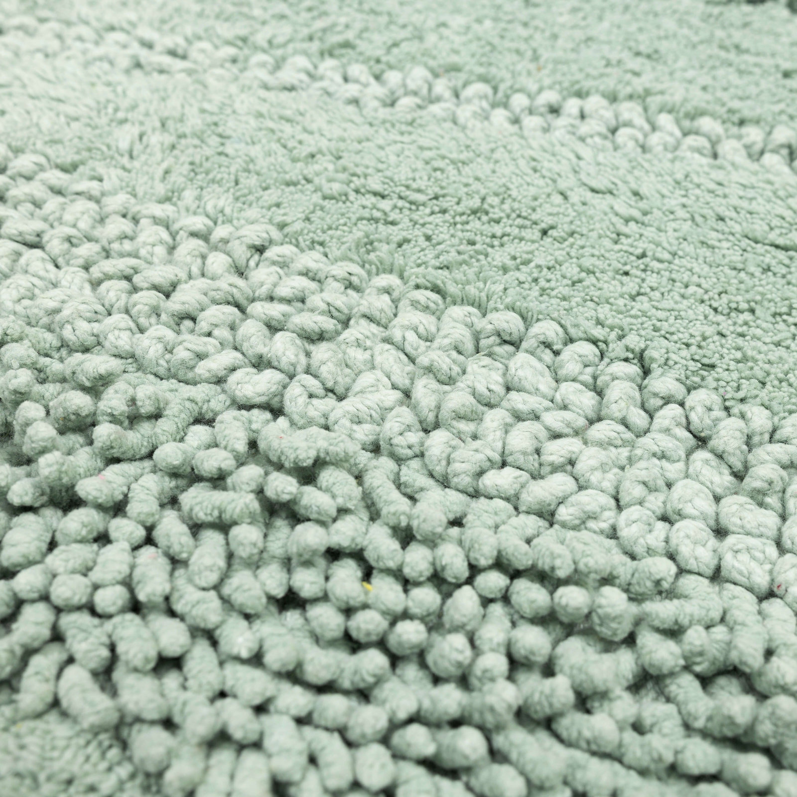 Laverne Solid Cotton Bath Rug, Seaglass, 24" W x 60" L