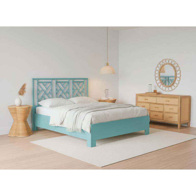 Alden Open-Frame Headboard, Evergreen, Queen
