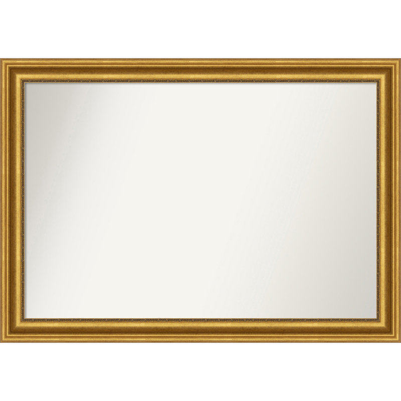 Miroir de salle de bain Jashawna, 36,75 po x 51,75 po, Doré