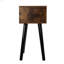 Ensemble de 2 tables d'appoint en bois de style Mid-Century, table de bout avec 1 tiroir de rangement, table de chevet pour le salon de la chambre à coucher