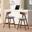  Tabouret de comptoir (ensemble de 2), chaises de salle à manger modernes et confortables pour la cuisine et la salle à manger, gris foncé
