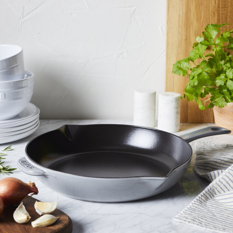 Staub Cast Iron 10-inch Fry Pan, Graphite Gray, 12"