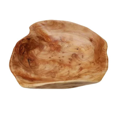 Plateau à collation en bois - Plateau de fruits naturel irrégulier fait à la main pour la décoration intérieure