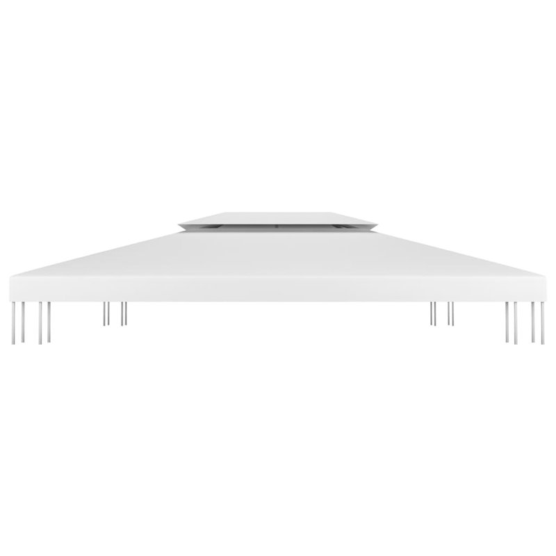 Centeio Dakota Fields Fabric Replacement Canopy for Gazebo, White, 400cm W x 300cm D