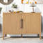Buffet Farmhouse avec placage de pin et 2 portes, buffet rétro avec pieds réglables-279017484
