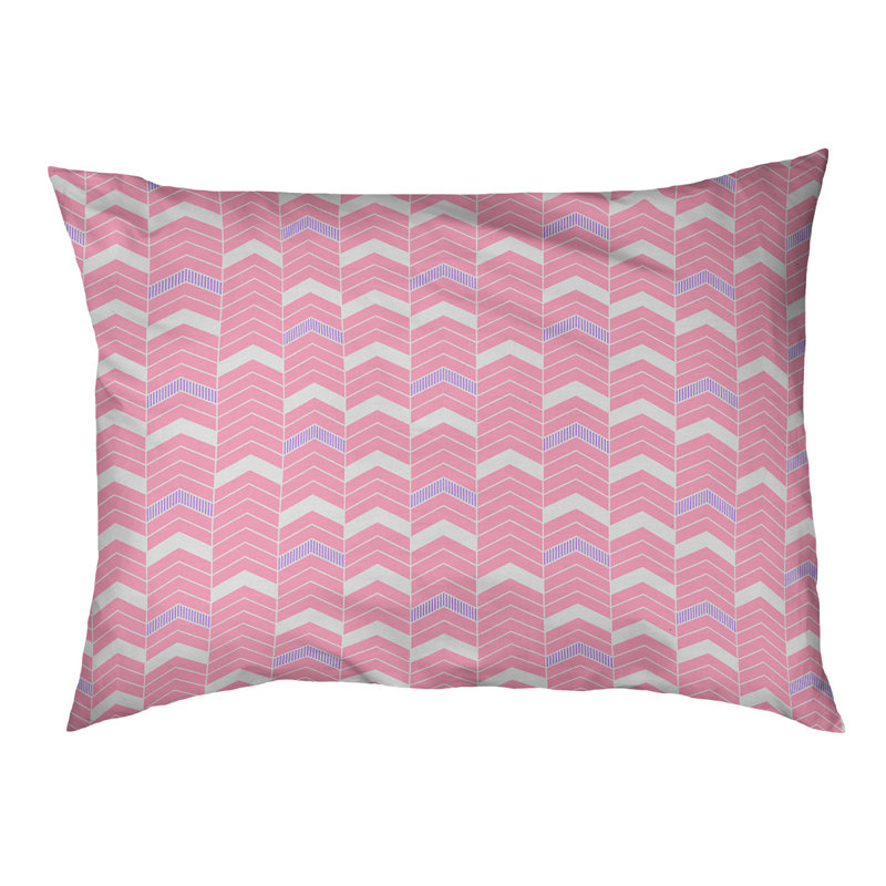 Coussin de concepteur lineed Chelan, Petit (L 28 po x l 18 po), Rose / Mauve