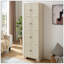 72.4" Tall Storage Cabinet Tall Storage Cabinet with 8 Doors and 4 Shelves ,Bookshelf Living Room, Kitchen, Dining Room, Office  Freestanding Storage Cabinet, WHI