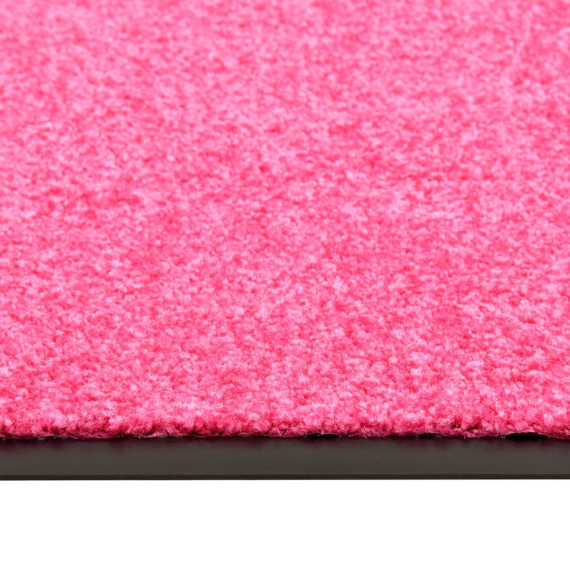 Deirore Non-Slip Indoor / Outdoor Doormat, 0.9cm H x 180cm W x 60cm L, Pink
