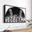 Impression sur toile noire Softball-449925699
