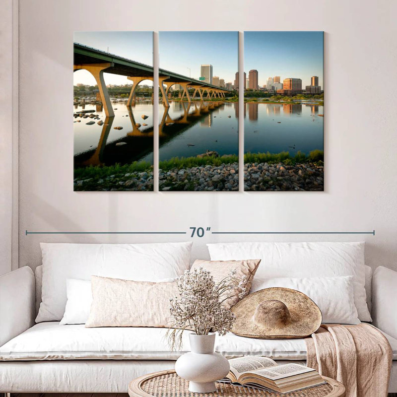 Rorry Manchester Bridge Reflection, 32" H x 50" W