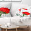 Coussin décoratif imprimé à la main Red Rose