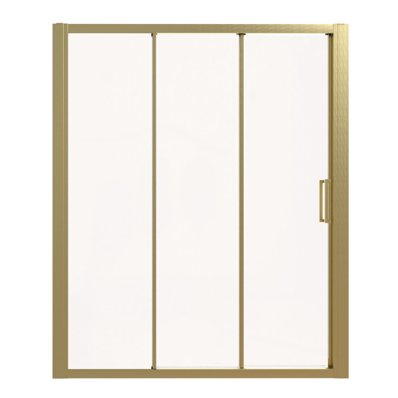 Porte de douche coulissante semi-sans cadre l 60 po x H 70 po, Doré