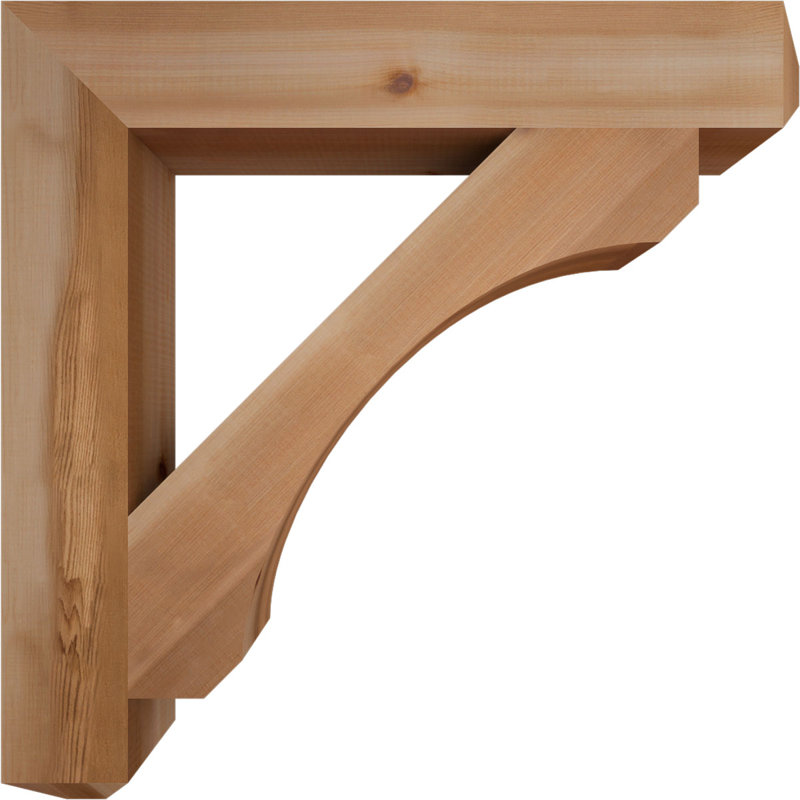 H Support en bois / corbeau, Western Red Cedar (Smooth), H 26 po x l 3,5 po x P 26 po
