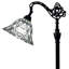 Lampe sur pied de 62 po de forme traditionnelle brune avec abat-jour en verre teinté blanc