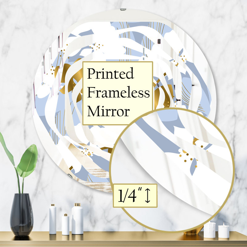 Miroir mural Quatrefoil Butterflies I, H 31,5 po x l po