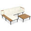 Ensemble de meubles de patio de luxe avec coussins amovibles et table basse-14505735