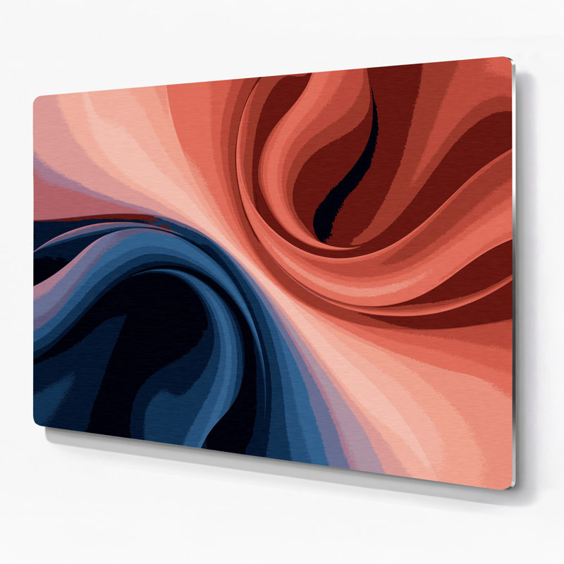 Gradient abstrait 25, art mural en métal brun, H 20 po x l 24 po