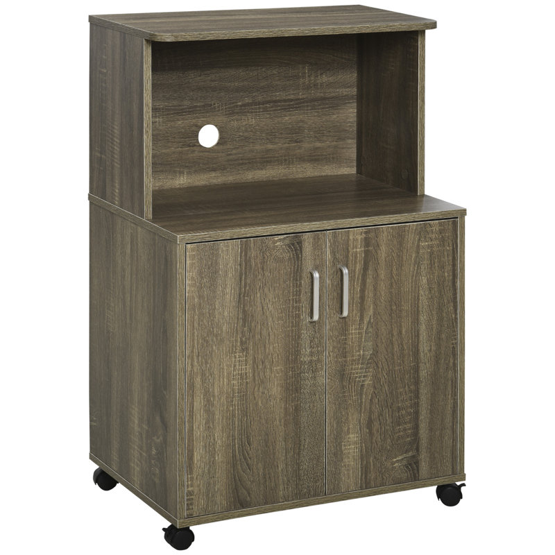 Chariot-armoire à 2 portes Kennsley, Brun