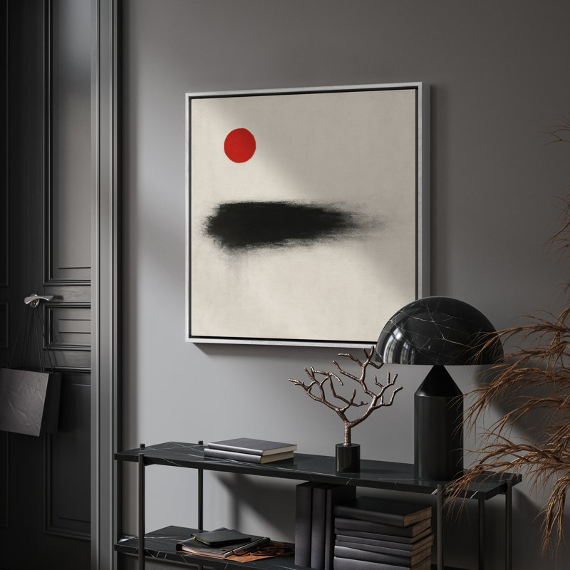 Art mural encadré abstrait rétro antique classique pour chambre à coucher, H 24 po x l 24 po, Blanc