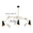Dalisia 3 - Light Modern Kitchen Island Linear Black/Gold Pendant Light