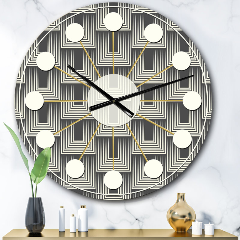 Horloge murale moderne Mid-Century Mimimal, Surdimensionné