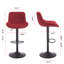 Tabouret de bar simple à hauteur réglable avec repose-pieds et pied pivotant, ensemble de 2