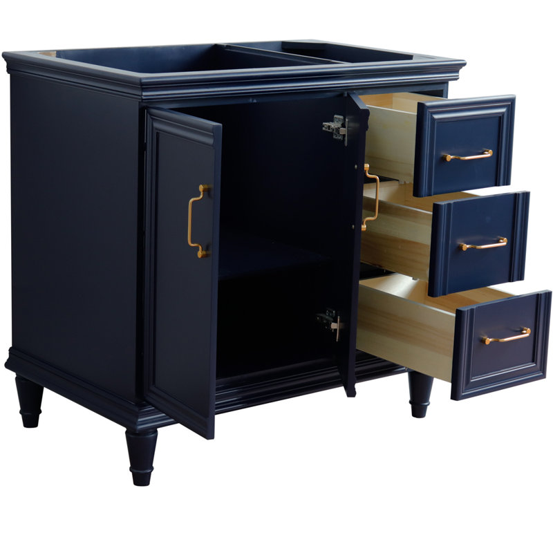 Base de meuble-lavabo simple 36 po seulement, Bleu