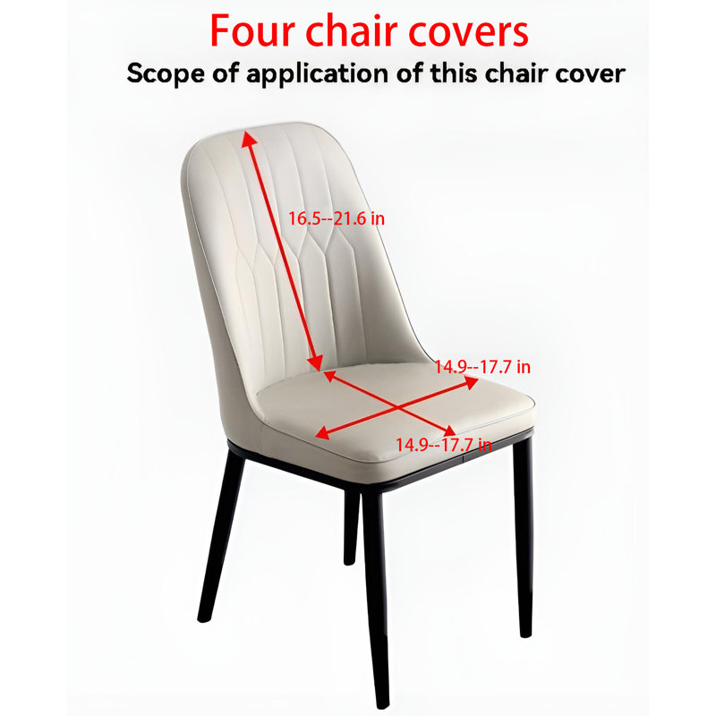 Housse texturée pour chaise de salle à manger Blue Leaf
