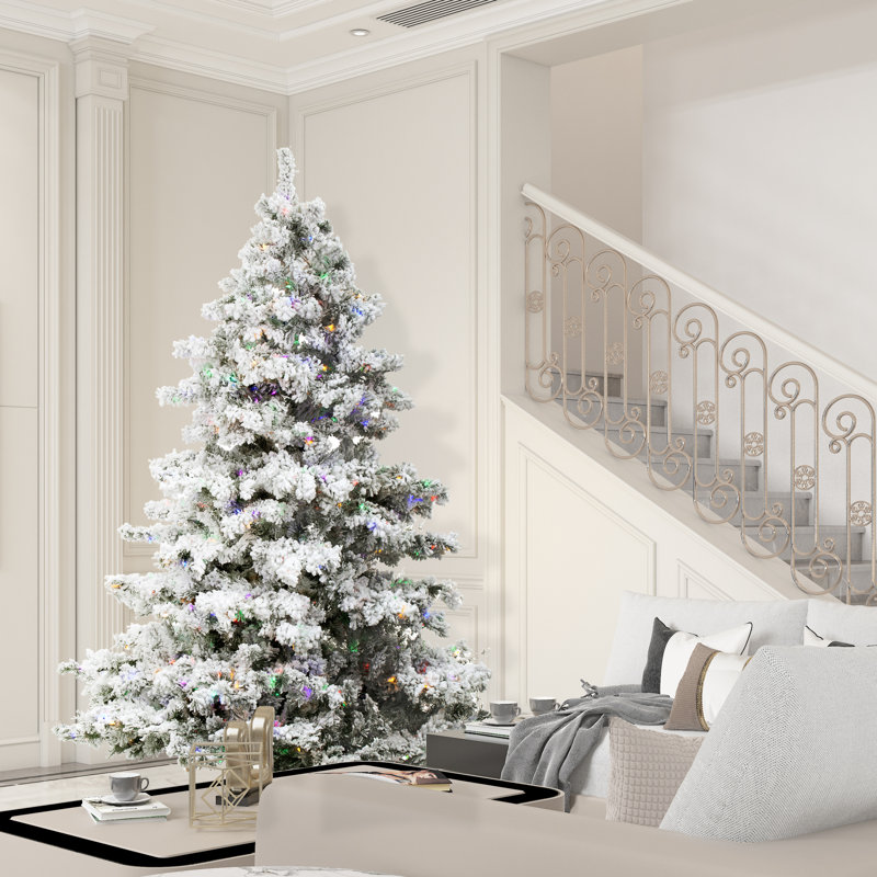 Alaskan Flocked Artificial Christmas Tree, 9' H