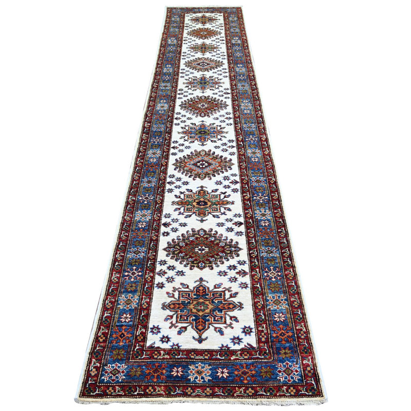 Tapis de couloir unique en laine 2 pi 7 po x 12 pi 10 po Warnell