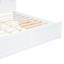 Lit blanc très grand avec options multiples et tête de rangement multifonctionnelle avec rangement, tiroirs - Pratique de luxe