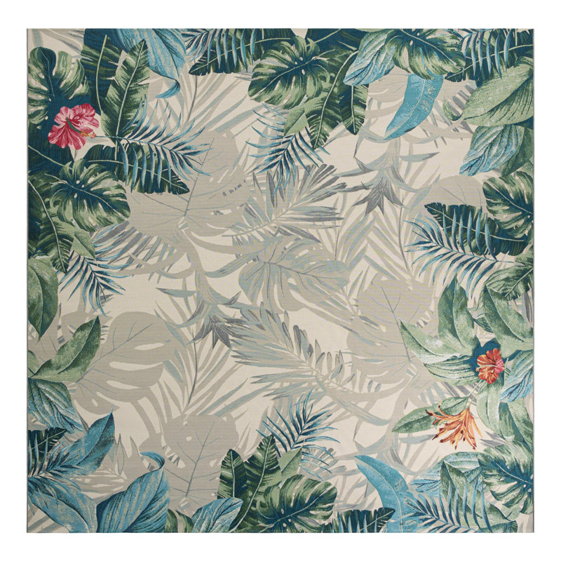 Anniston Multi_Unique Loom Kula Outdoor Modern Rug, Square 12'