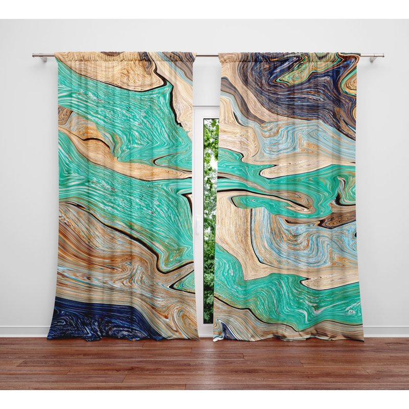 Semi Sheer Curtain Panel Pair, 40" W x 61" L