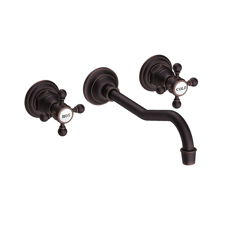 Chesterfield Wall Mount Bathroom Faucet, Venetian Bronze