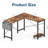 Desk and Chair Set: 49 Inch L-Shaped Computer Desk and Height Adjustable Mesh Chair-1316091850
