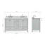 Ensemble de meuble-lavabo double 61 po Flynt-64627185-64627186