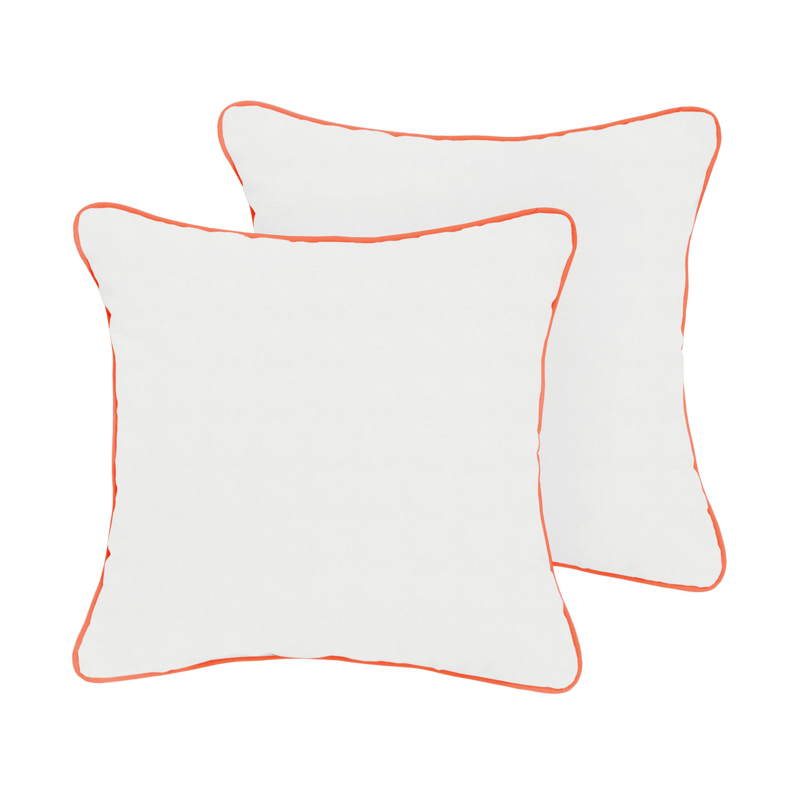 Adel Throw Pillow, Solid White, 20" W x 20" D