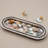 2pcs Wooden Bead Decorative Tray (1 White + 1 Wooden)
