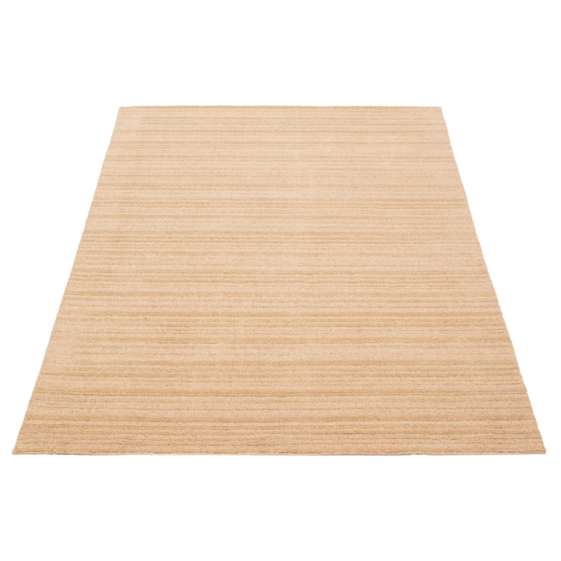 Tapis unique en laine nouvel âge rectangulaire 5 pi 4 po x 7 pi 7 po beige
